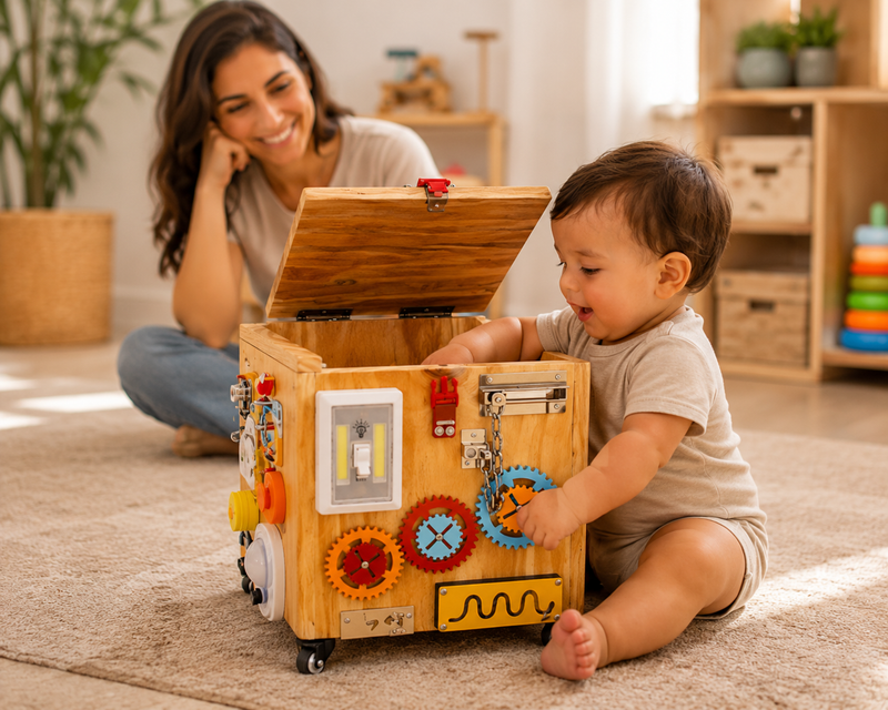 Cubo Sensorial com 22 Atividades Educativas | Coordenação Motora e Desenvolvimento Infantil – Play Grow Kids
