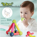 128/144/64PECAS Blocos De Construção 3d Magnéticos Brinquedo ímã Varas Bolas Jogo Montagem Para Crianças
