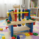 Brinquedo Bancada De Ferramentas Infantil Madeira 41 Peças