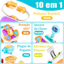 Montessori 10 em 1 Brinquedo Sensorial para Bebê de 1 a 3 Anos Presente Infantil Busy Board Cubo