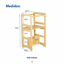 Torre De Aprendizagem Montessori Criança Regula Altura 4x1 Criança Infantil Educativa Envio Imediato
