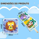 Livro Sensorial Montessori de Feltro de Atividades para Viagem de Carro Habilidades Motoras Finas