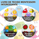 Livro Sensorial Montessori de Feltro de Atividades para Viagem de Carro Habilidades Motoras Finas